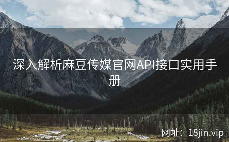 深入解析麻豆传媒官网API接口实用手册