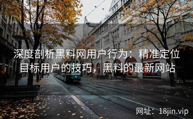 深度剖析黑料网用户行为：精准定位目标用户的技巧，黑料的最新网站