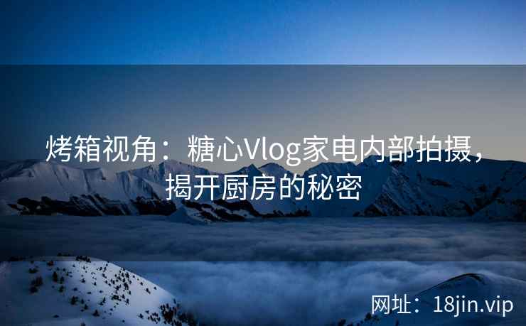 烤箱视角：糖心Vlog家电内部拍摄，揭开厨房的秘密