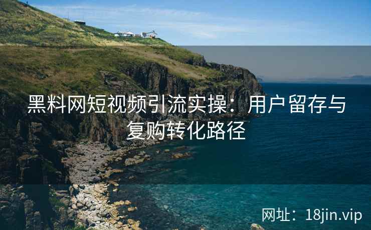 黑料网短视频引流实操：用户留存与复购转化路径