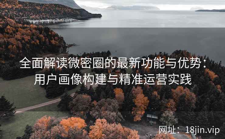 全面解读微密圈的最新功能与优势：用户画像构建与精准运营实践
