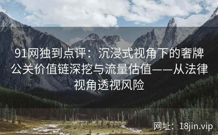 91网独到点评：沉浸式视角下的奢牌公关价值链深挖与流量估值——从法律视角透视风险