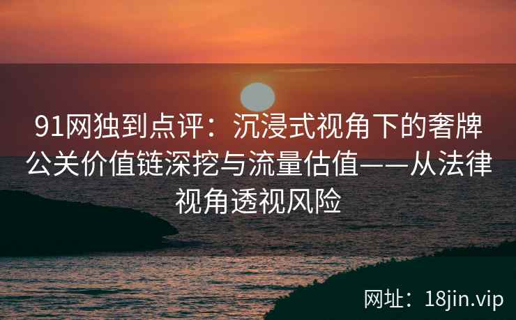91网独到点评：沉浸式视角下的奢牌公关价值链深挖与流量估值——从法律视角透视风险