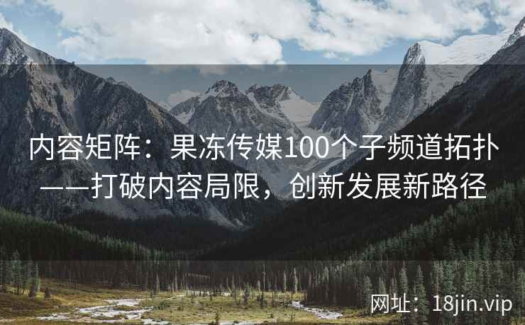 内容矩阵：果冻传媒100个子频道拓扑——打破内容局限，创新发展新路径