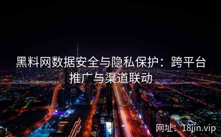 黑料网数据安全与隐私保护：跨平台推广与渠道联动